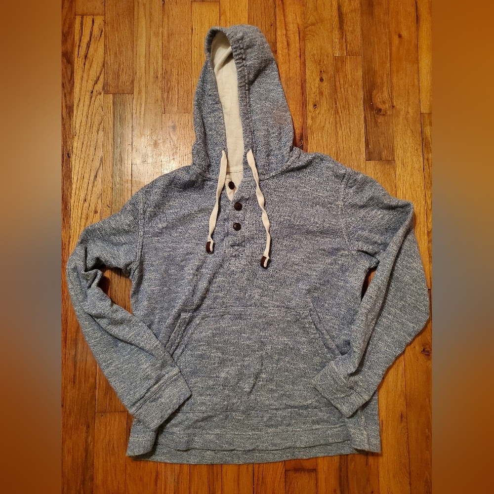 Henley hooded sweatshirt